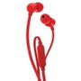 JBL TUNE110 Auriculares Intrauditivos Rojos con Micrófono